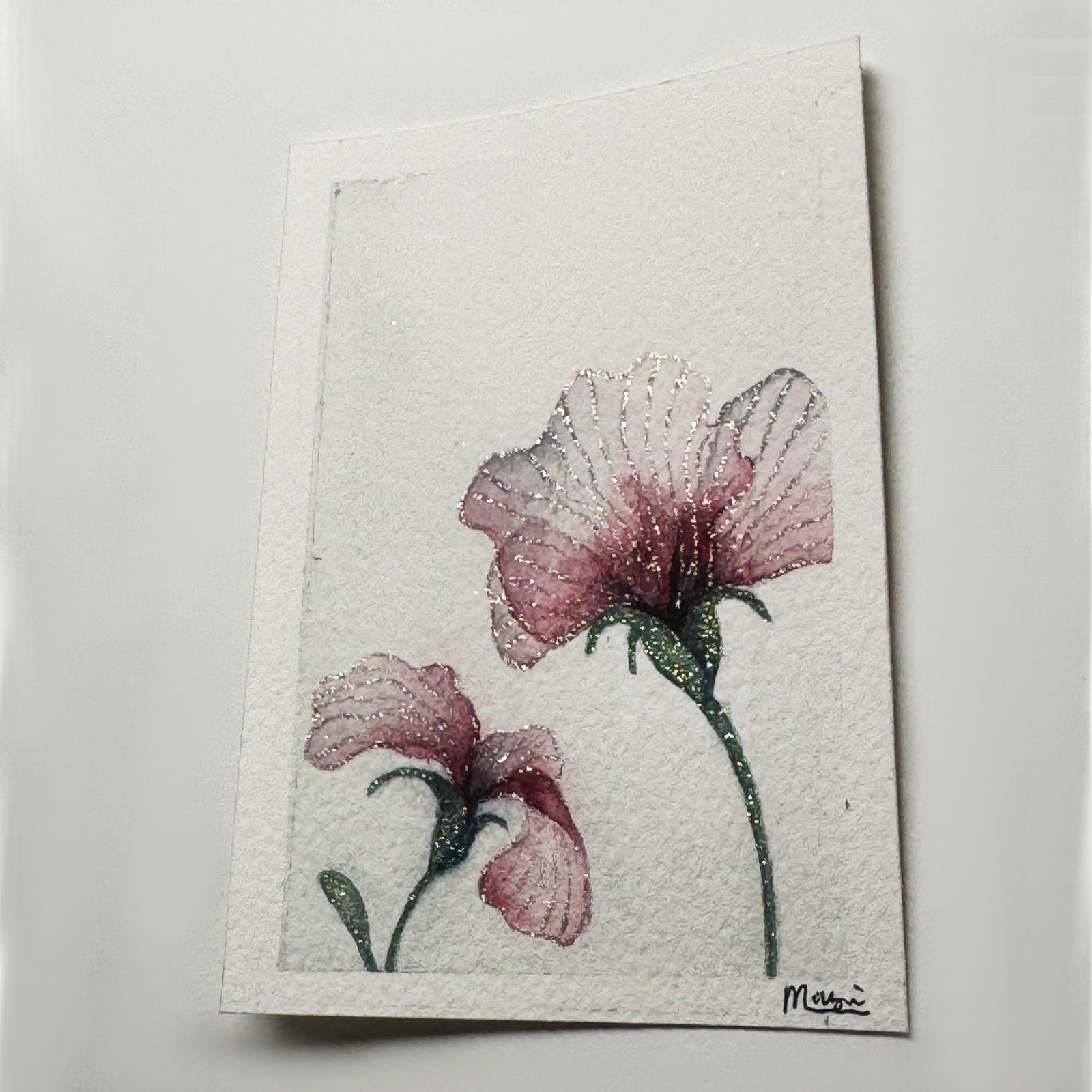 Miniature Painting | Red Flower - Image 3
