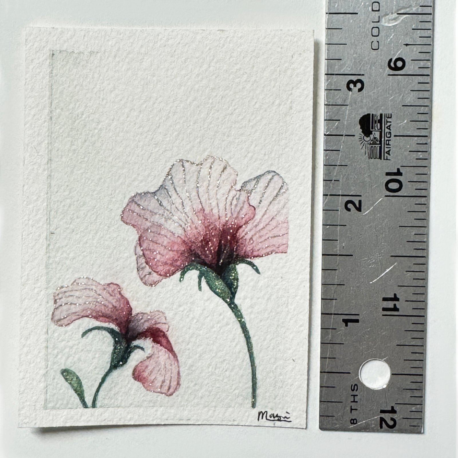 Miniature Painting | Red Flower - Image 4