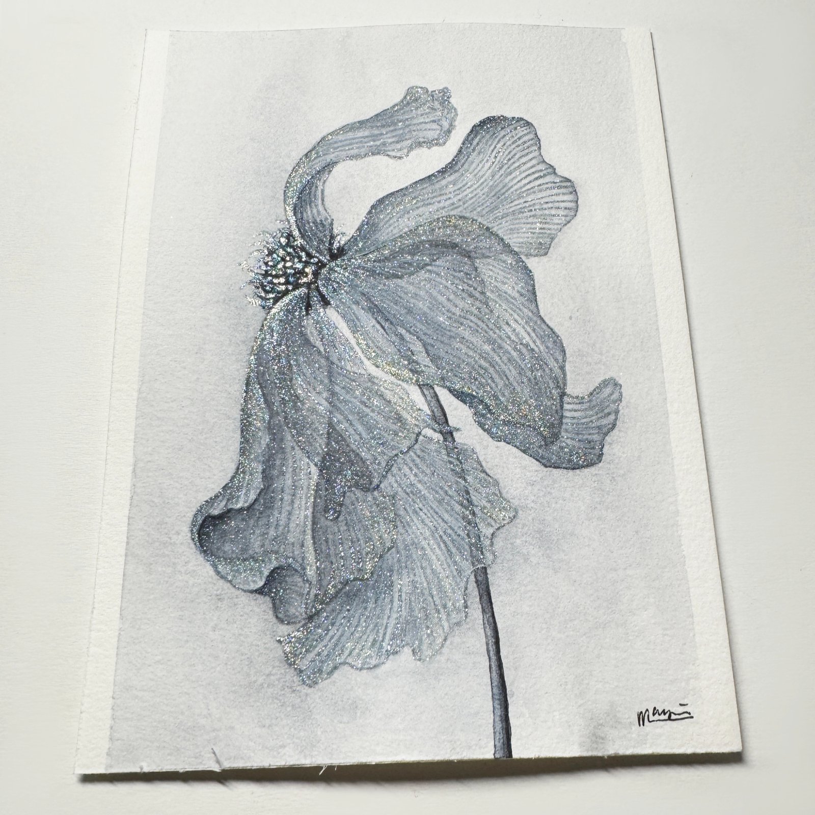 Blue & Silver Flower - Image 4