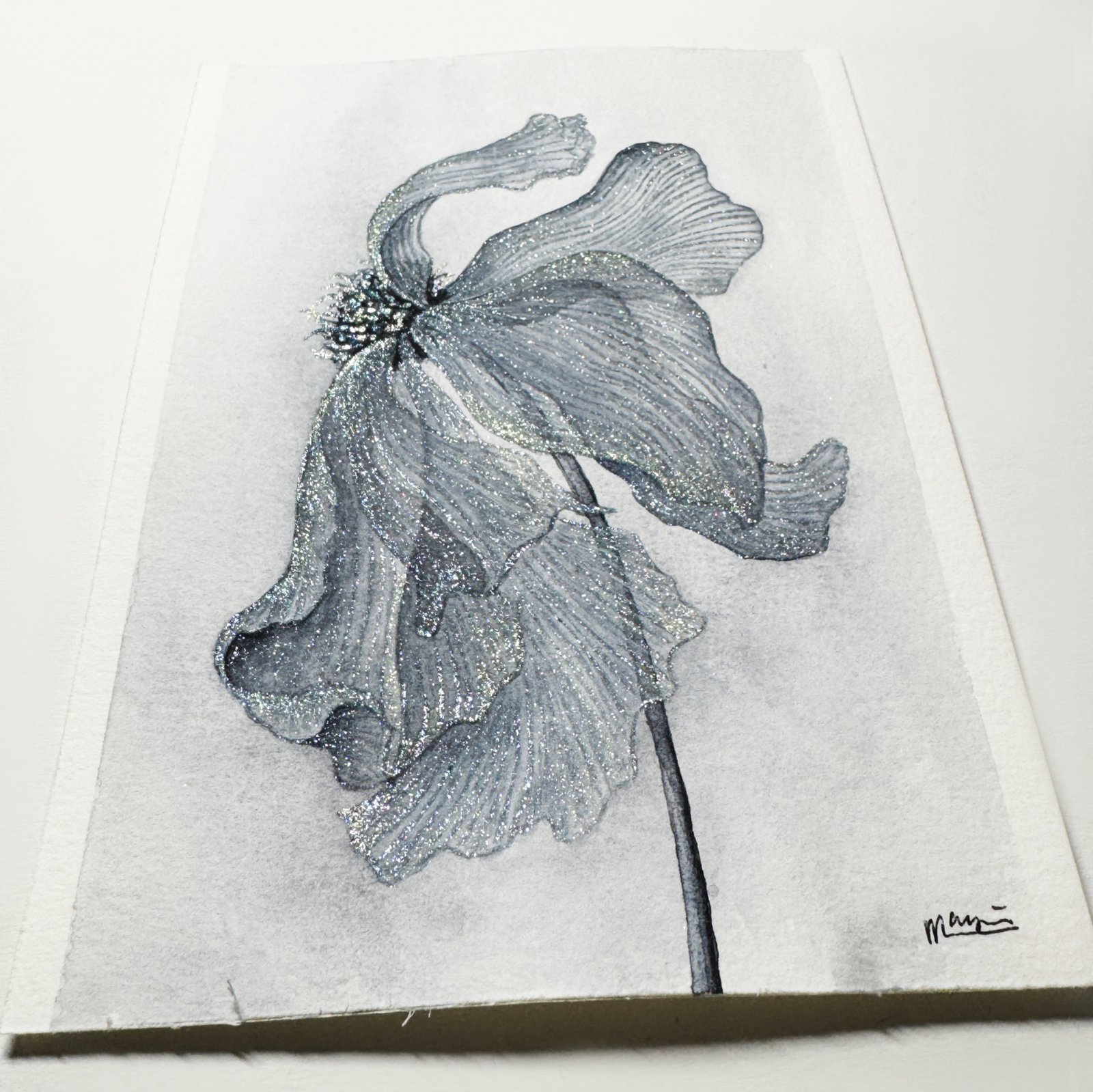Blue & Silver Flower - Image 6