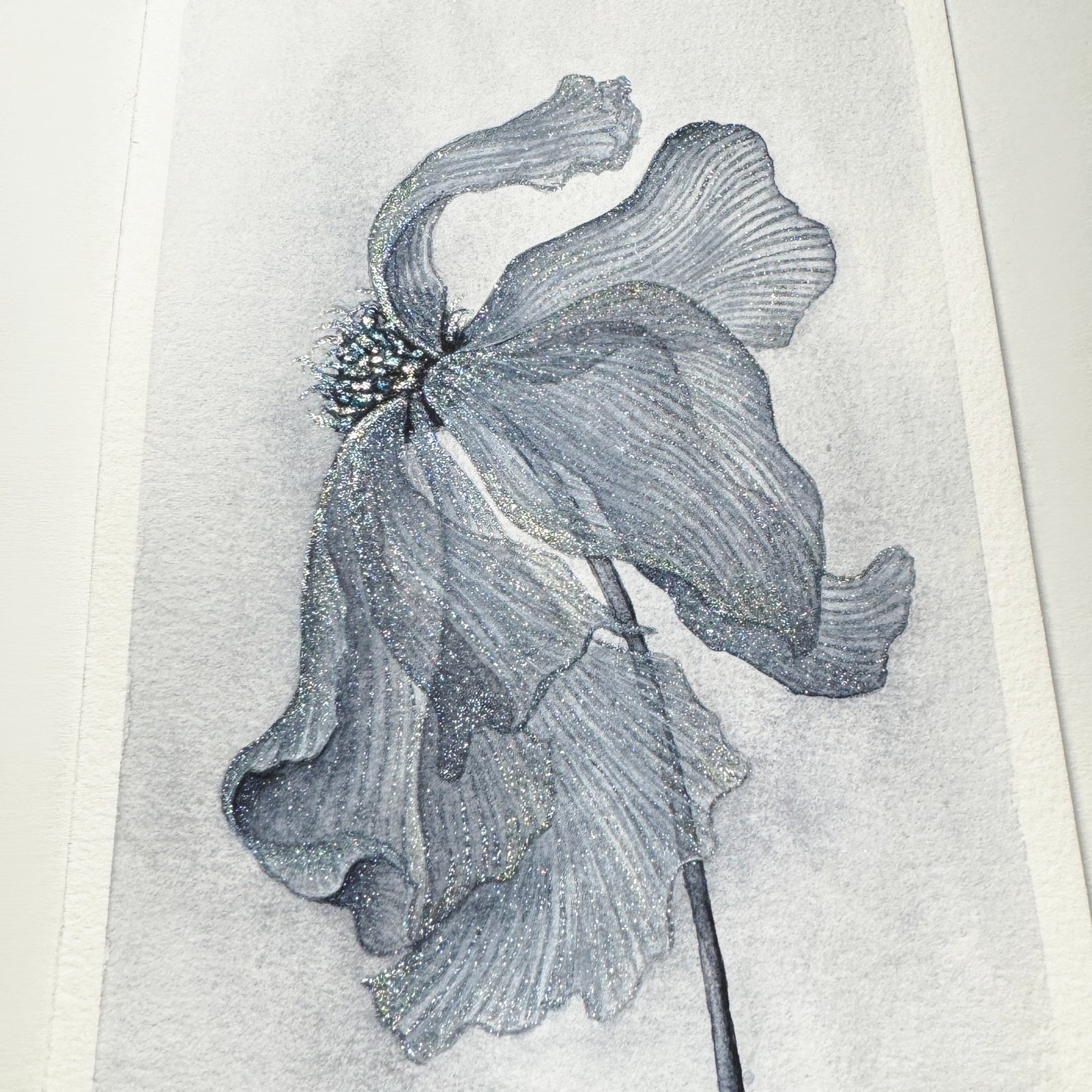 Blue & Silver Flower - Image 7