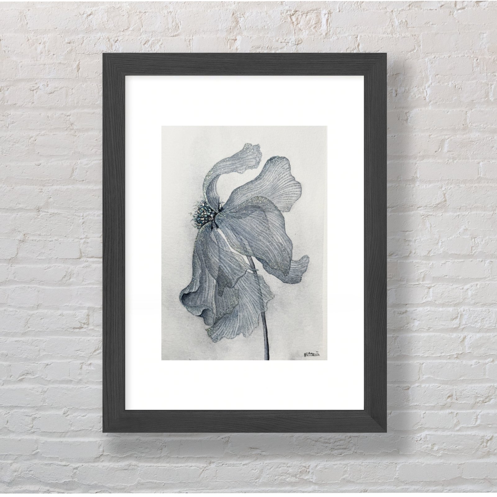 Blue & Silver Flower - Image 3